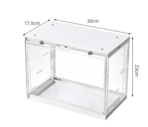 Figure Display Case Large with LED lights - White