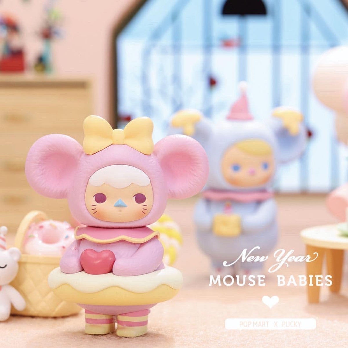 Pucky New Years Mouse Babies Box Set With Coin and Red Envelopes