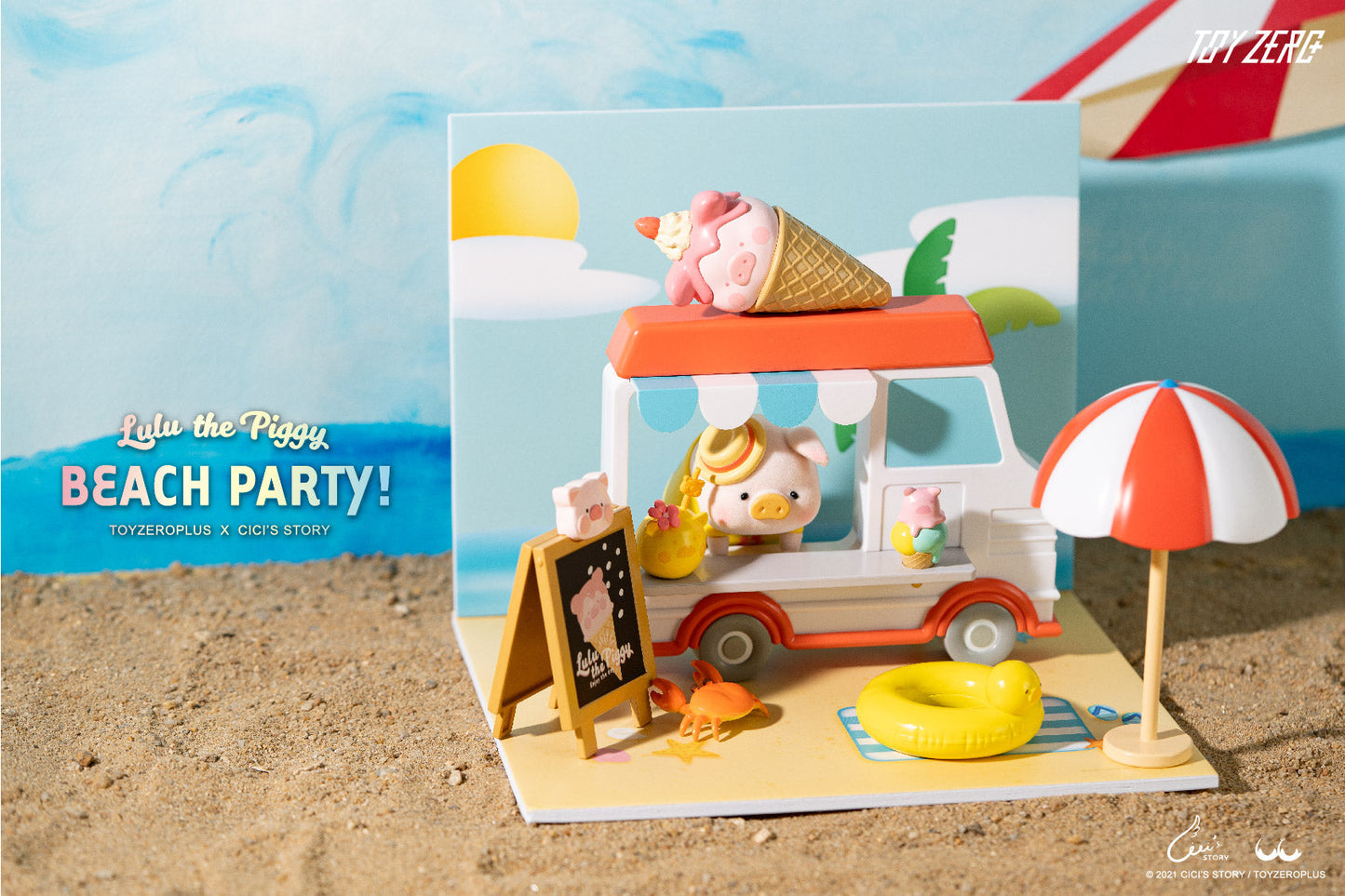 LuLu The Piggy Beach Party Ice Cream Van Premium Set