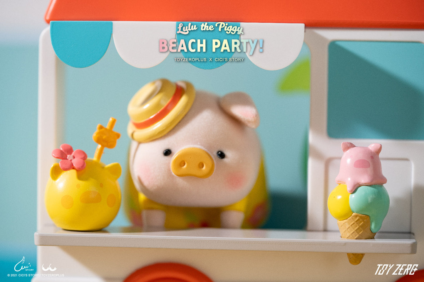 LuLu The Piggy Beach Party Ice Cream Van Premium Set